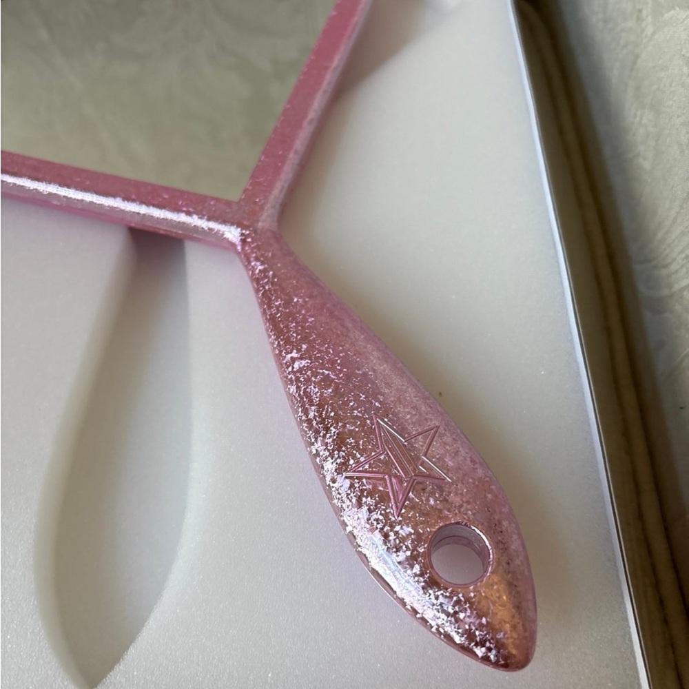 Jeffree Star JSC Pink Glitter Diamond Handheld Makeup Mirror BNIB - Picture 4 of 9
